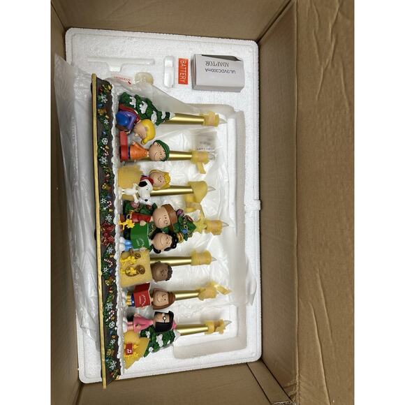 Danbury Mint Charlie Brown Peanuts Christmas Candelabra NEVER USED - Picture 7 of 8